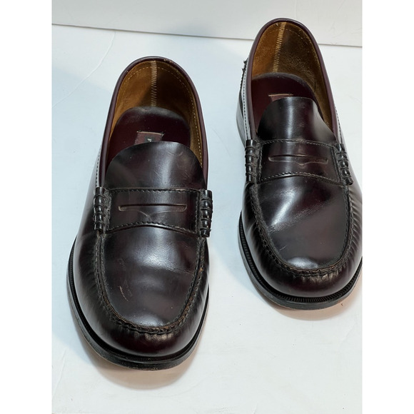 Florsheim Mens Penny Loafer Dress Shoes Brown Leather Moc Toe Slip On 10 EEE - Picture 4 of 8